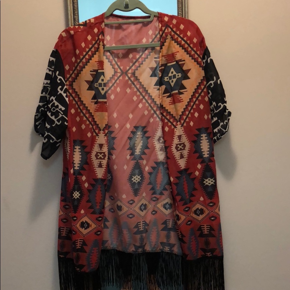 Open cover-up blouse